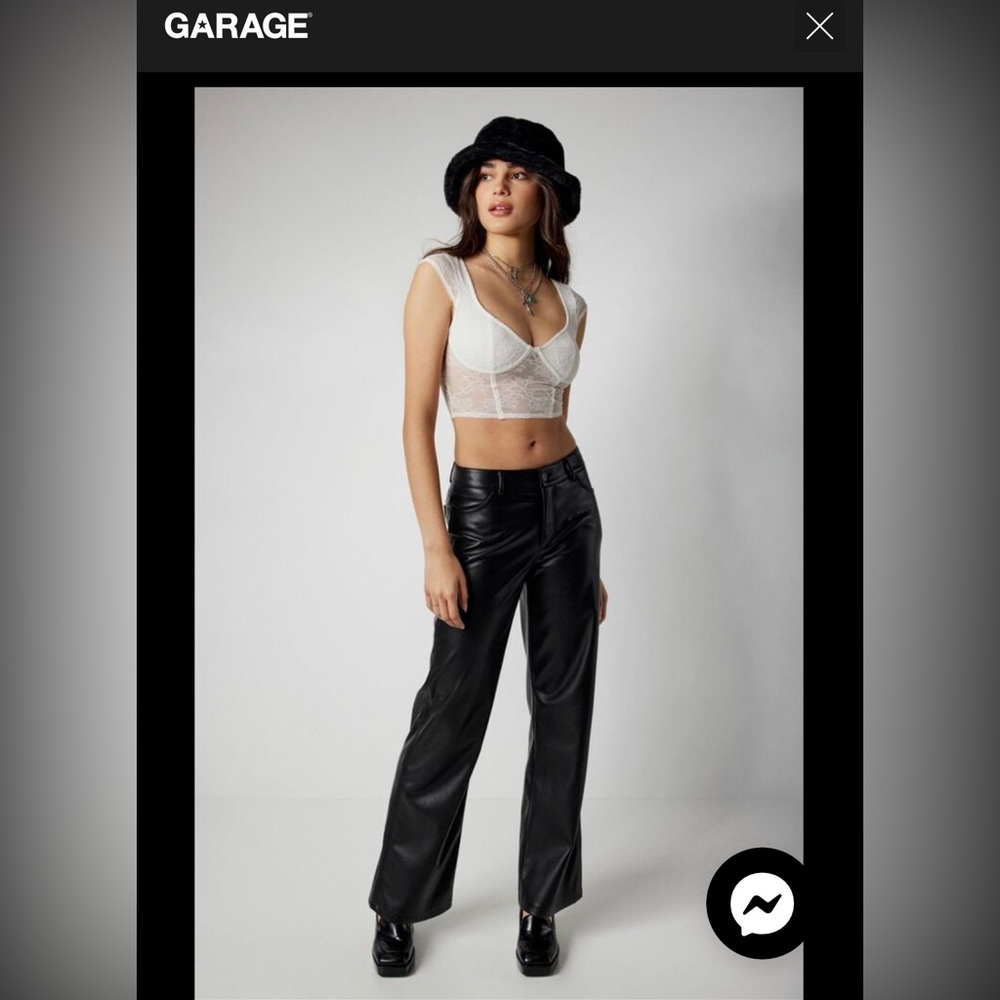 Garage faux leather pants
